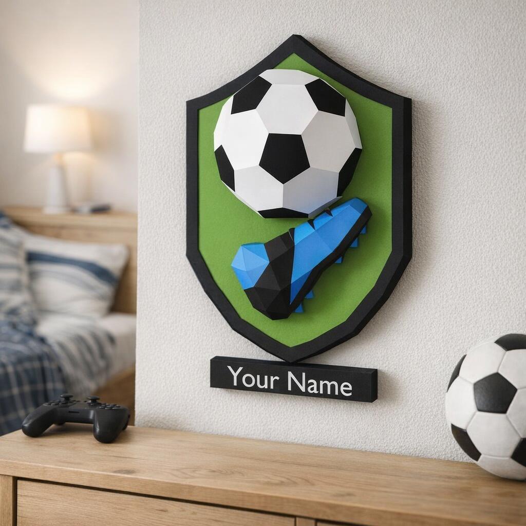 Cadre de handball mural en papercraft 3D