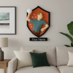 Cadre de handball mural en papercraft 3D