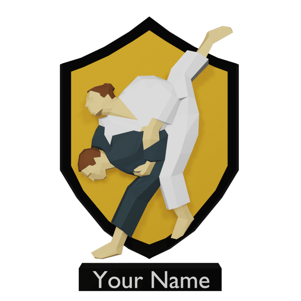 Cadre de judo mural en papercraft 3D