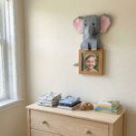 Cadre photo d'un éléphant en papercraft 3D