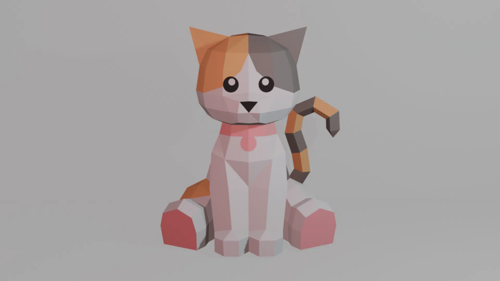 Chaton en papercraft 3D