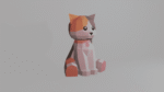 Chaton en papercraft 3D