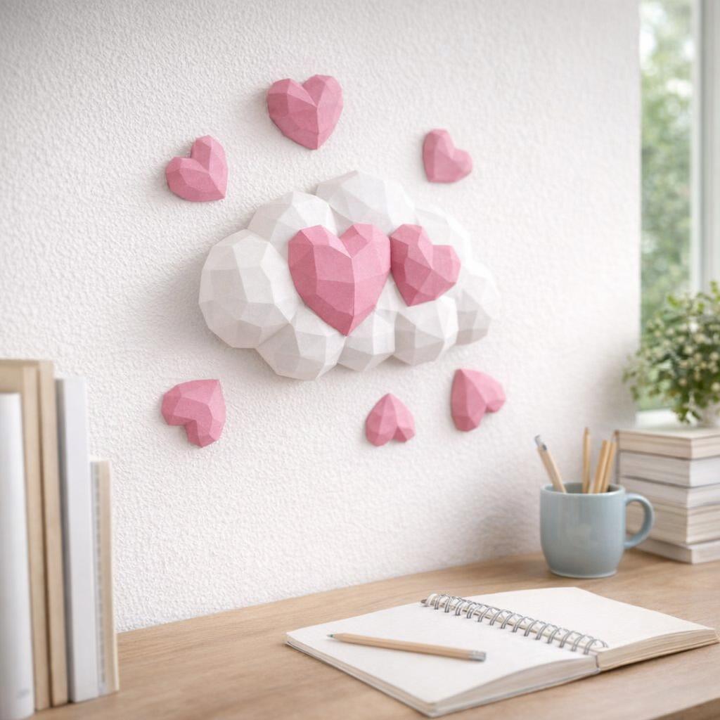 Cœurs dans un nuage