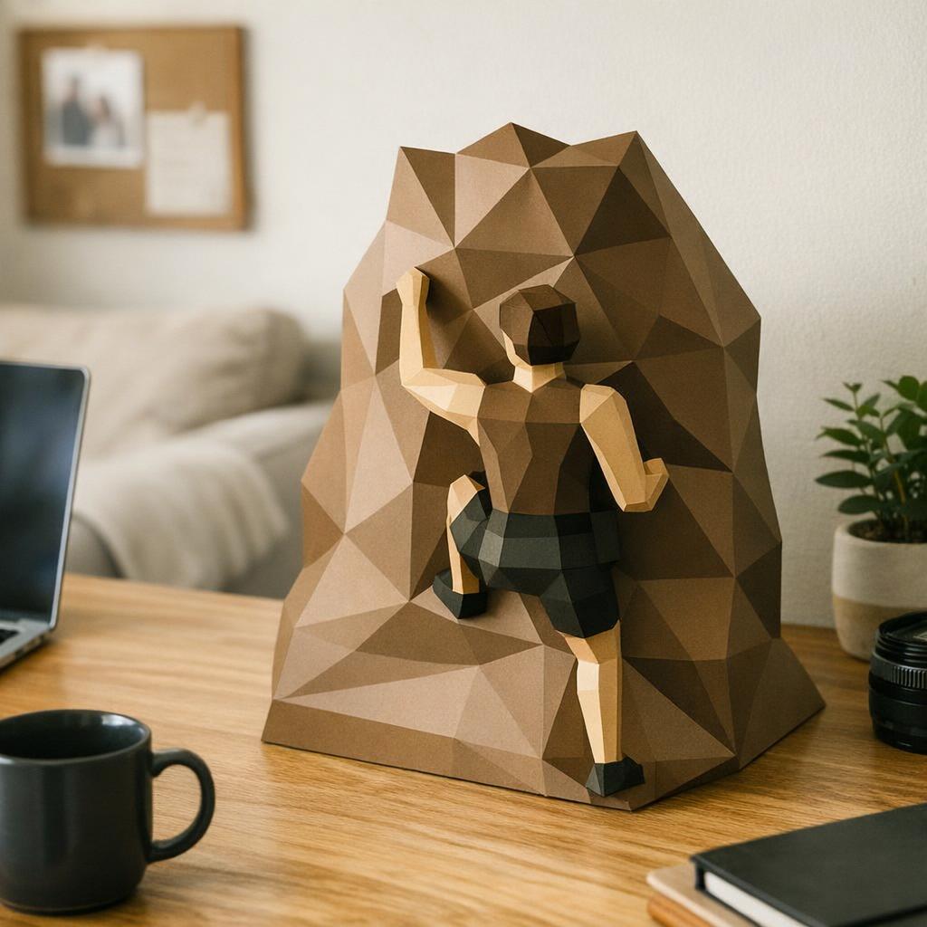 Grimpeur en papercraft 3D