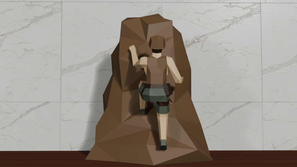 Grimpeur en papercraft 3D