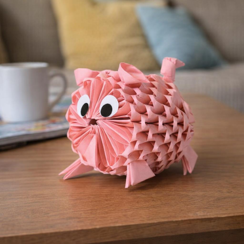 Kit d'origami 3D de cochon