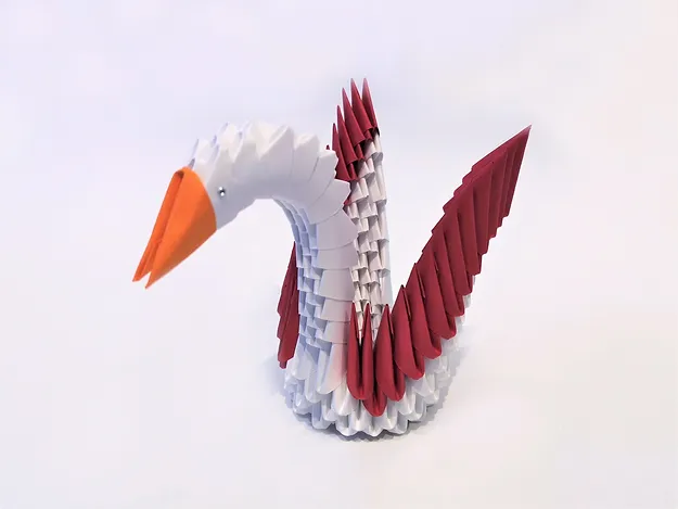 Kit d'origami 3D de cygne