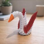 Kit d'origami 3D de cygne