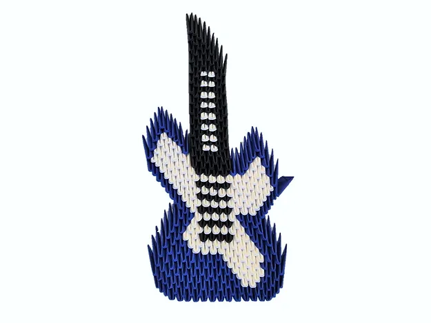 Kit d'origami 3D de guitare electrique