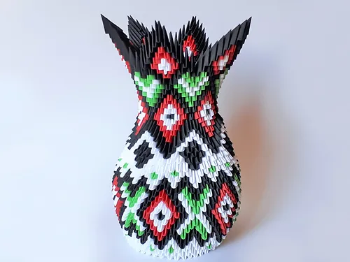 Kit d'origami 3D de vase Inca