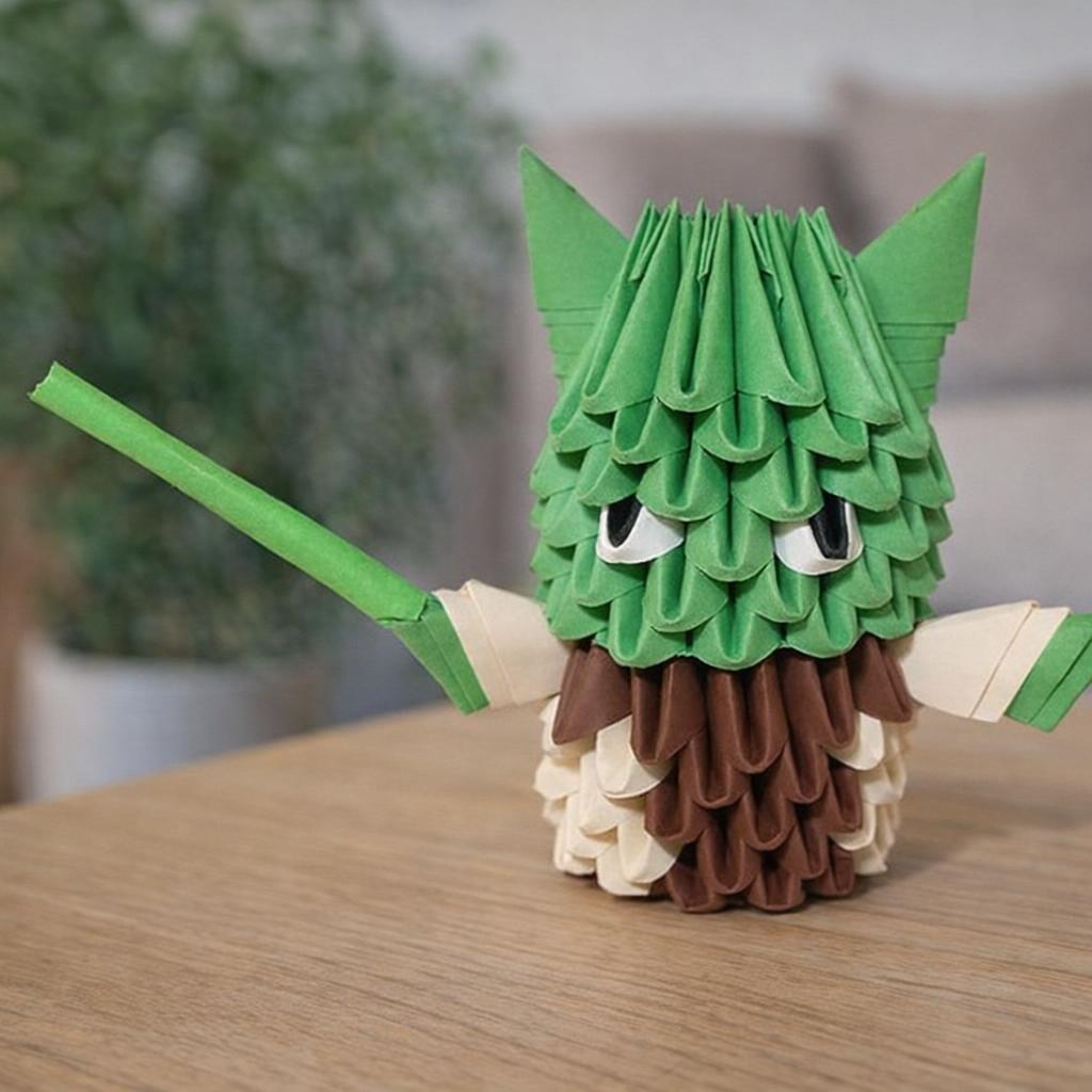 Kit d'origami 3D de Yoda