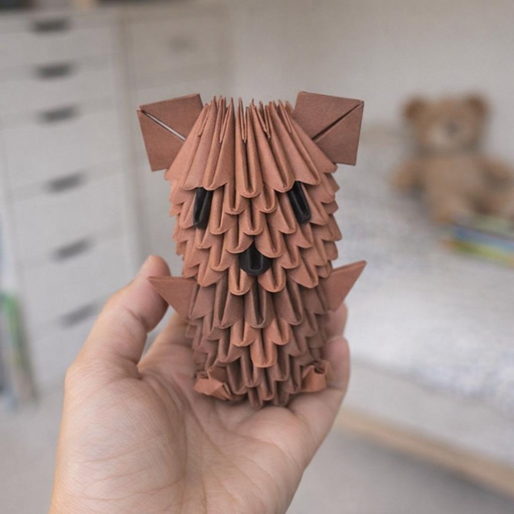 Kit d'origami 3D d'ourson