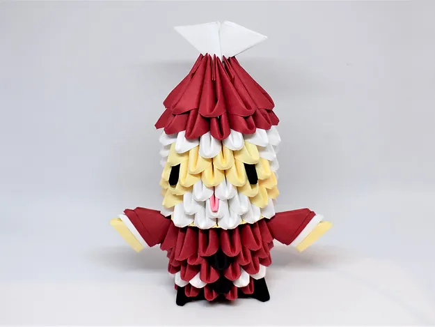 Kit d'origami 3D du Père Noël
