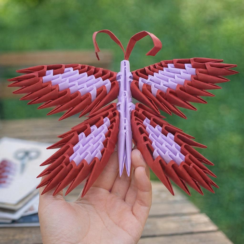 Kit d'origami 3D d'un papillon