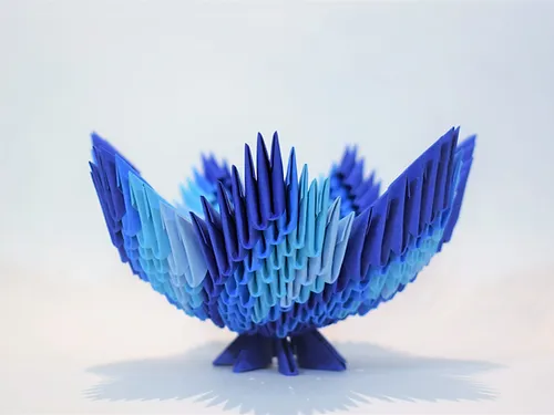 Kit d'origami 3D d'un Vase Hivernal