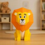 Lion en papercraft 3D