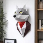 Loup en papercraft 3D