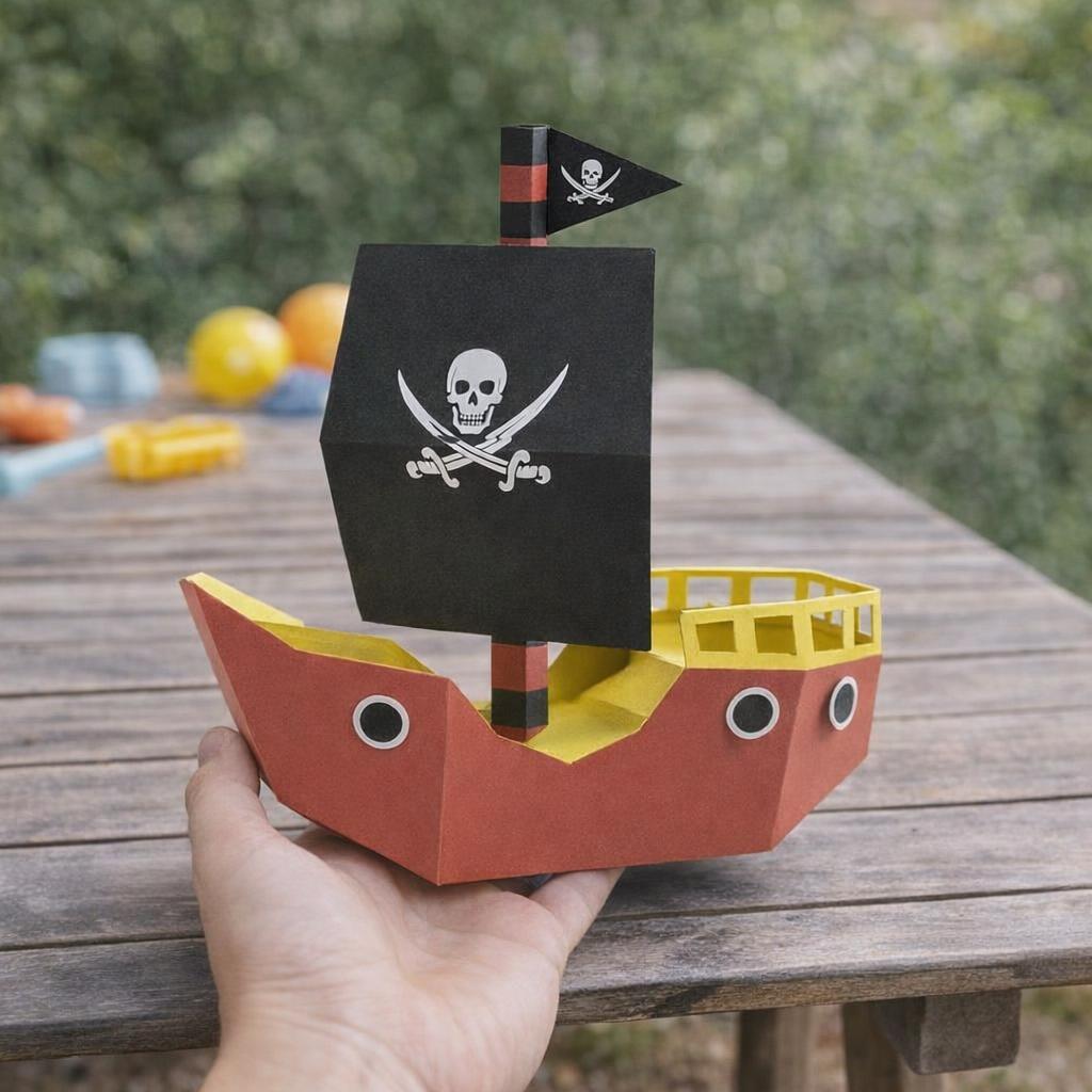 Modèle enfant de bateau pirate