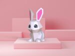 Modèle enfant de lapin mignon