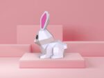 Modèle enfant de lapin mignon