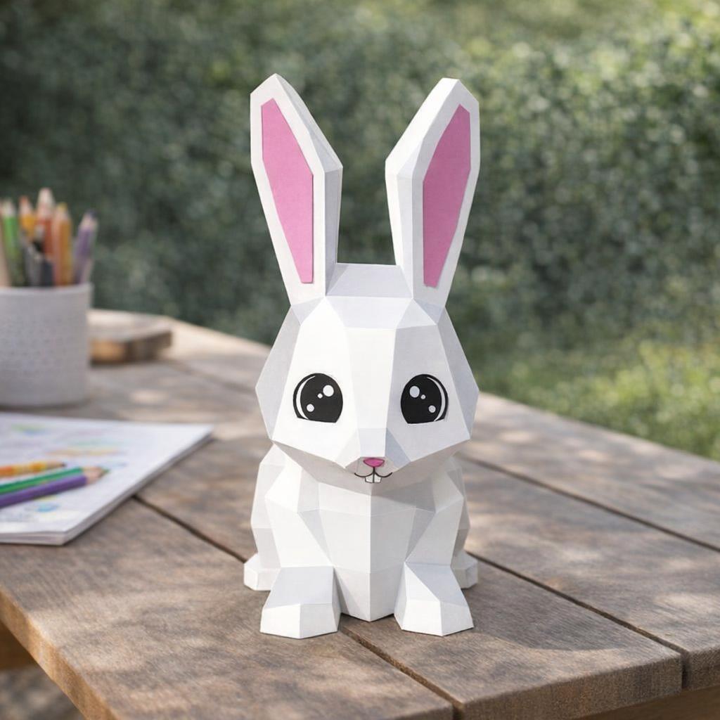 Modèle enfant de lapin mignon