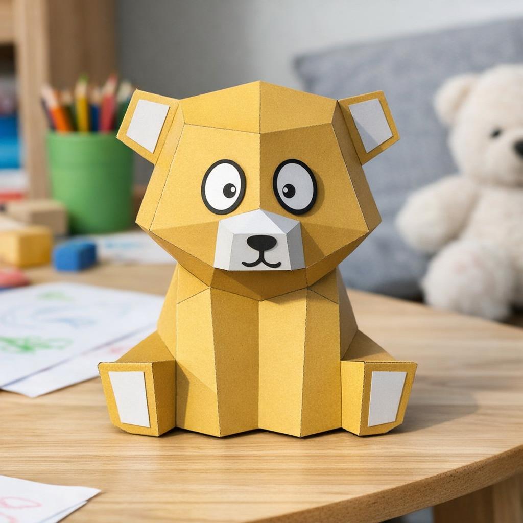Modèle enfant ours en peluche
