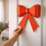 Noeud rouge mural en papercraft 3D