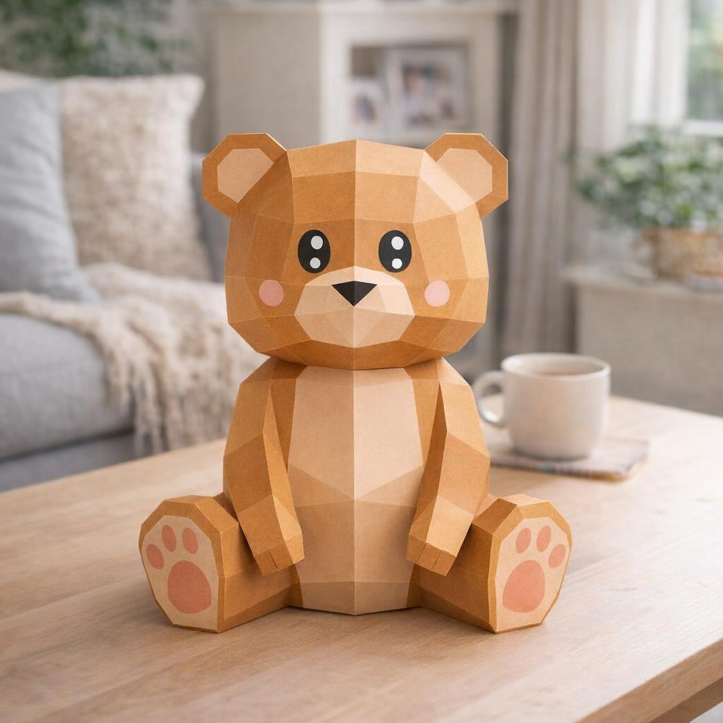 Ourson en papercraft 3D