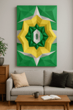 Panneau mural géométrique en papercraft 3D