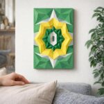 Panneau mural géométrique en papercraft 3D