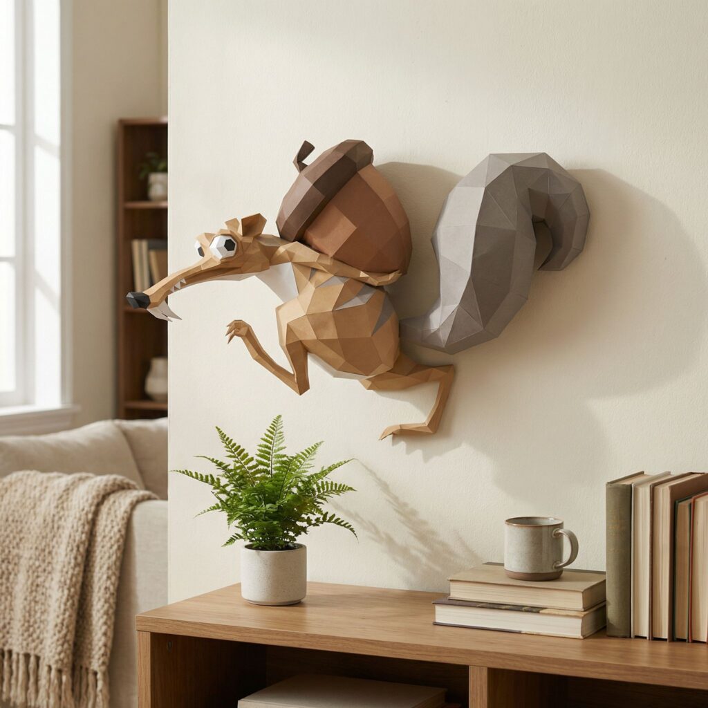 Papercraft 3D Scrat mural de l'âge de glace