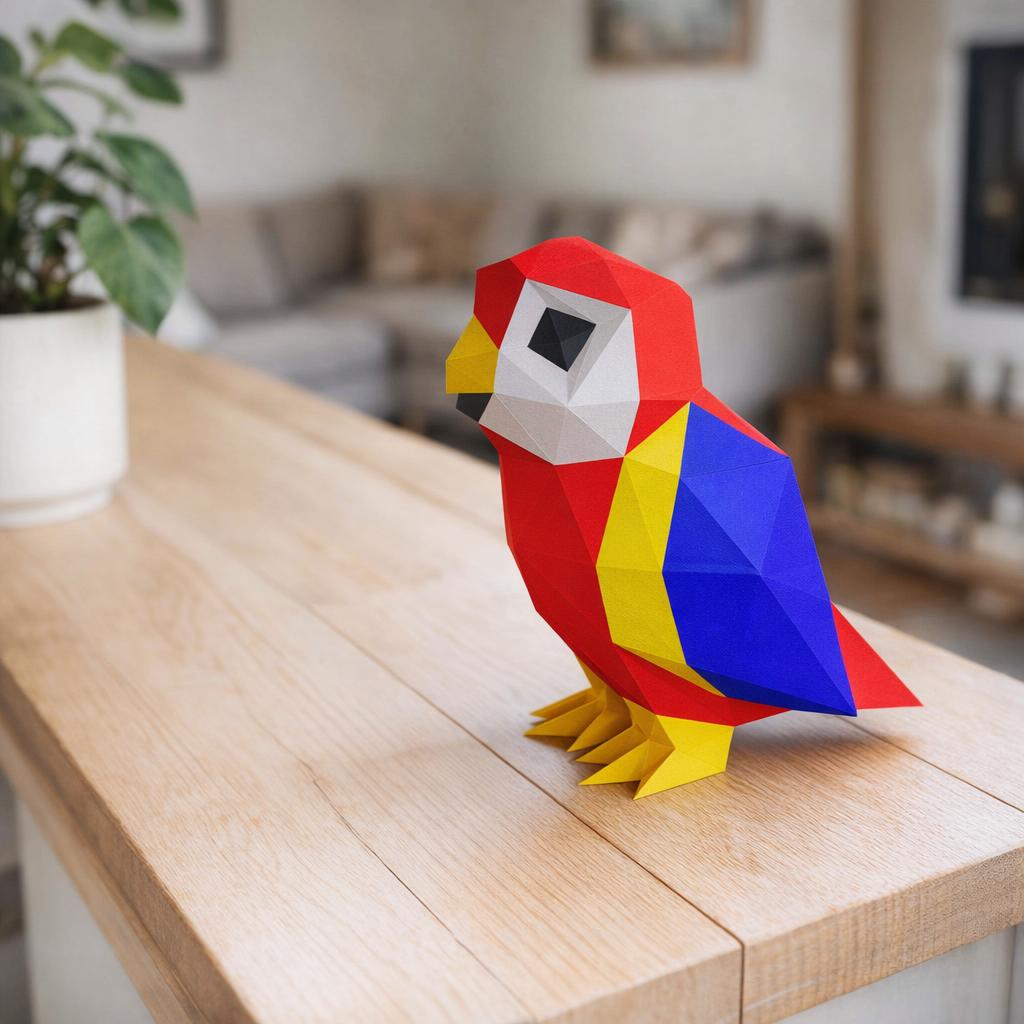 Papercraft bébé Ara en 3D