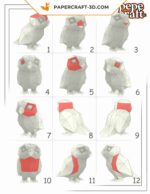 Papercraft bébé Ara en 3D