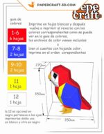 Papercraft bébé Ara en 3D