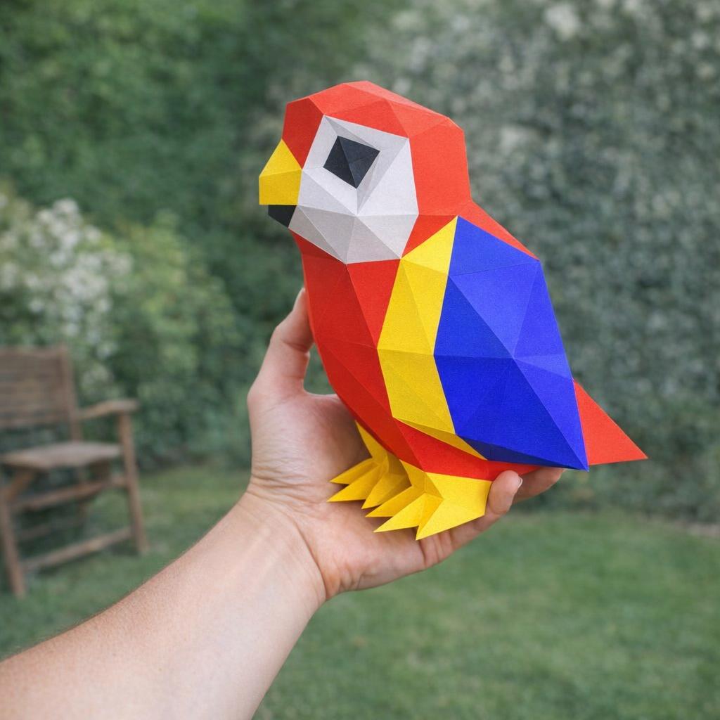Papercraft bébé Ara en 3D