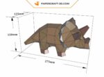 Papercraft bébé Triceratops en 3D