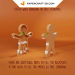 Papercraft bonhomme et femme en pain d'épice en 3D