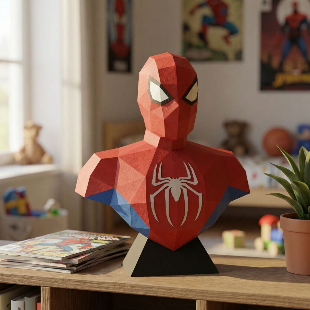Papercraft buste de Spiderman en 3D
