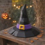 Papercraft chapeau de sorcière pour Halloween en 3D