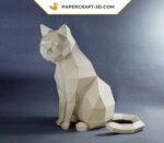Papercraft chat en 3D