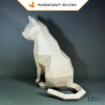 Papercraft chat en 3D