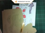 Papercraft chat en 3D