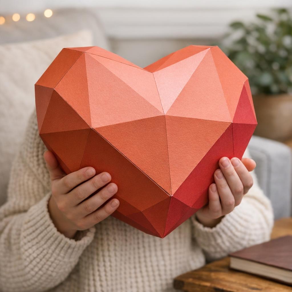 Papercraft coeur en 3D