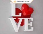 Papercraft cœur en 3D