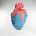 Papercraft cœur en glace 3D