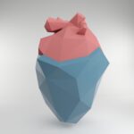 Papercraft cœur en glace 3D