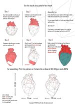 Papercraft cœur en glace 3D