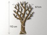 Papercraft d'arbre murale simpliste en 3D