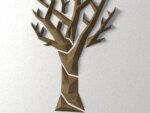 Papercraft d'arbre murale simpliste en 3D
