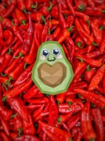 Papercraft d'avocat avec cœur en 3D